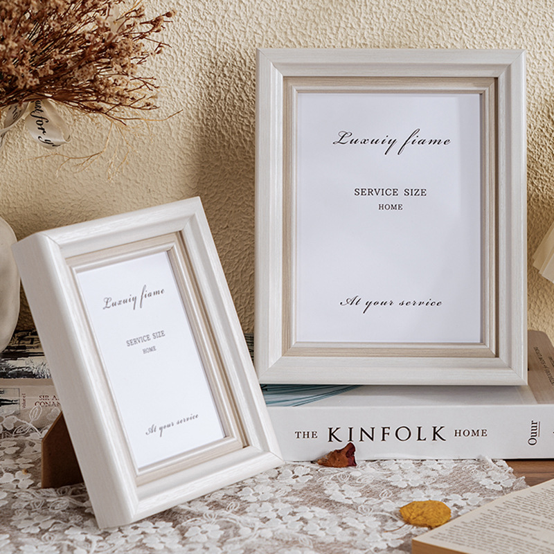 French-style simple photo frame decoration wholesale 6-inch 7-inch 8-inch 10-inch wall-mounted printing wash photo frame diy advanced sense