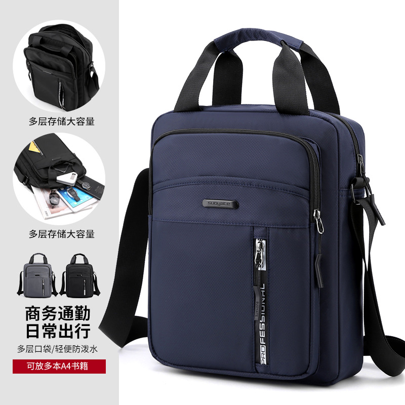 Business Casual Men's Shoulder Bag Fashionable All-match Outdoor Travel Handbag Lightweight Waterproof Nylon Cloth Crossbody Bag