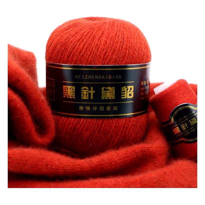 Double-strand Black Needle Marten Wool Hand-woven Medium Fine Cashmere Sweater Yarn Machine-woven Black Needle Marten Wool Multi-color Choice