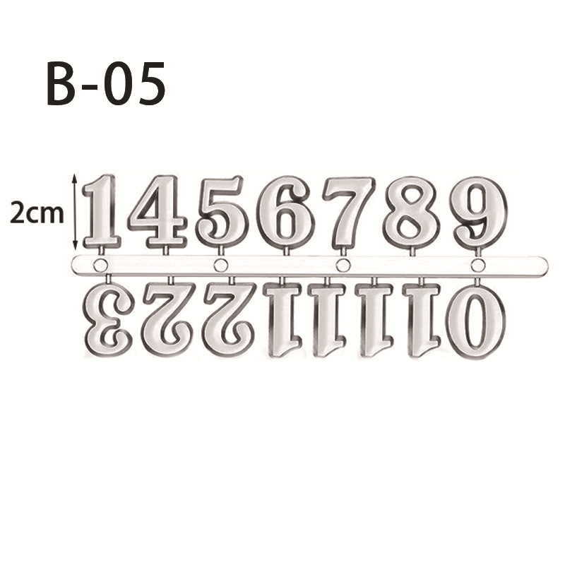 Picture of in stock Direct Supply 3CM Clock Digital Arabic Gold Silver Black Three Color Electroplated Clock Accessories Letter Number