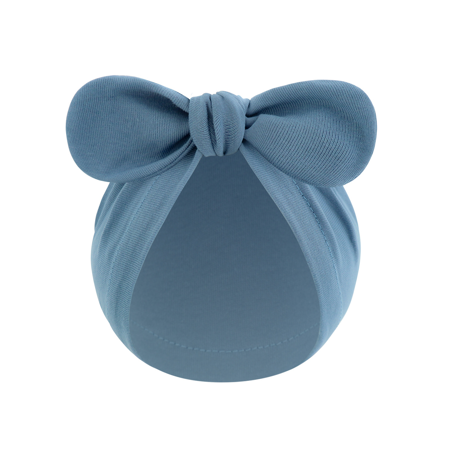 Picture of New children's solid color turtle cap baby Indian cap baby ball knotted cap ins Europe and America wholesale rabbit ear cap