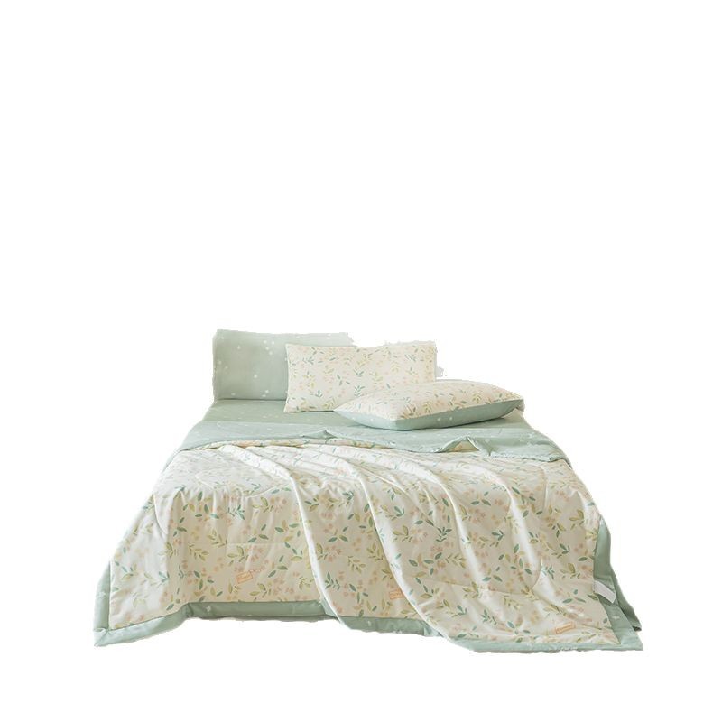Picture of Class a small fresh cotton summer cool quilt four-piece summer cotton air conditioning quilt student dormitory summer quilt quilt core ~