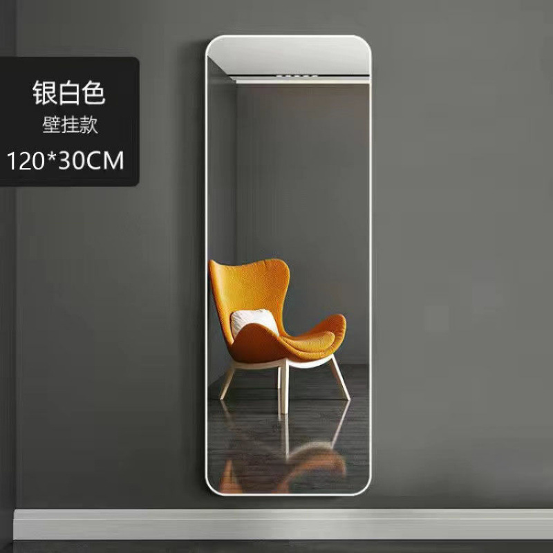 Picture of Full body floor-to-ceiling mirror Internet celebrity simple girl rounded corner home fitting mirror horizontal dressing student dormitory clothing store