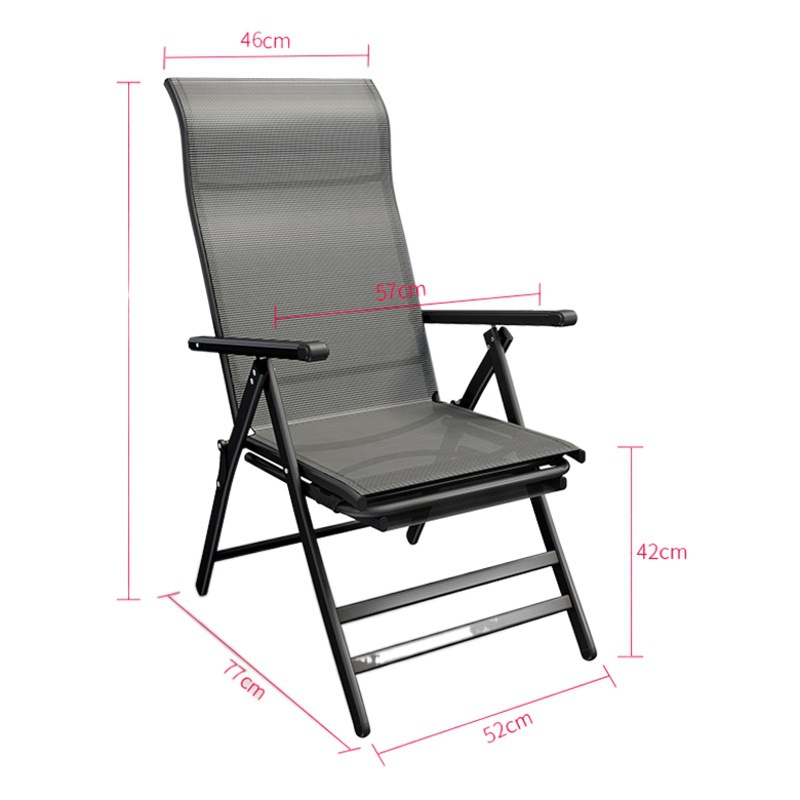Office Folding Recliner Lunch Chair Home Balcony Sitting Reclining Seat Retractable Pedal Outdoor Beach Chair