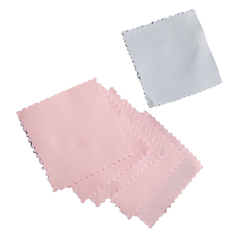 Silver cleaning cloth double layer 8*8 jewelry maintenance silver cleaning cloth polishing cloth double-sided velvet silver cleaning cloth factory wholesale