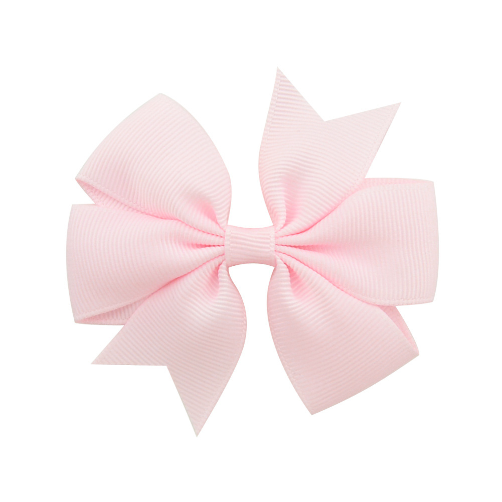 Picture of 53 Colors Amazon Hot Selling Six-Ear Pure Color Ribbed Fishtail Bow Hairpin Hair Accessories Kidsren's Headwear 564
