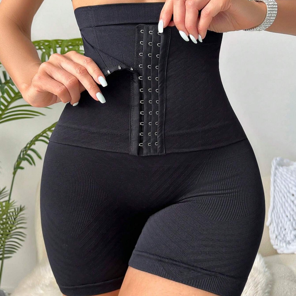 Cross-border Reinforcing Breasted Flat-foot High Waist Abdominal Pants Women's Postpartum Belly-lifting Hip Body-shaping Pants Plus Size
