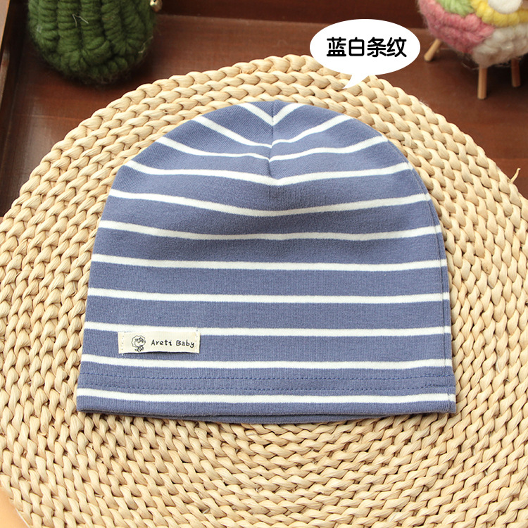 Picture of Single-layer thin spring and autumn children's cotton knitted hat baby hat newborn infant solid color cap
