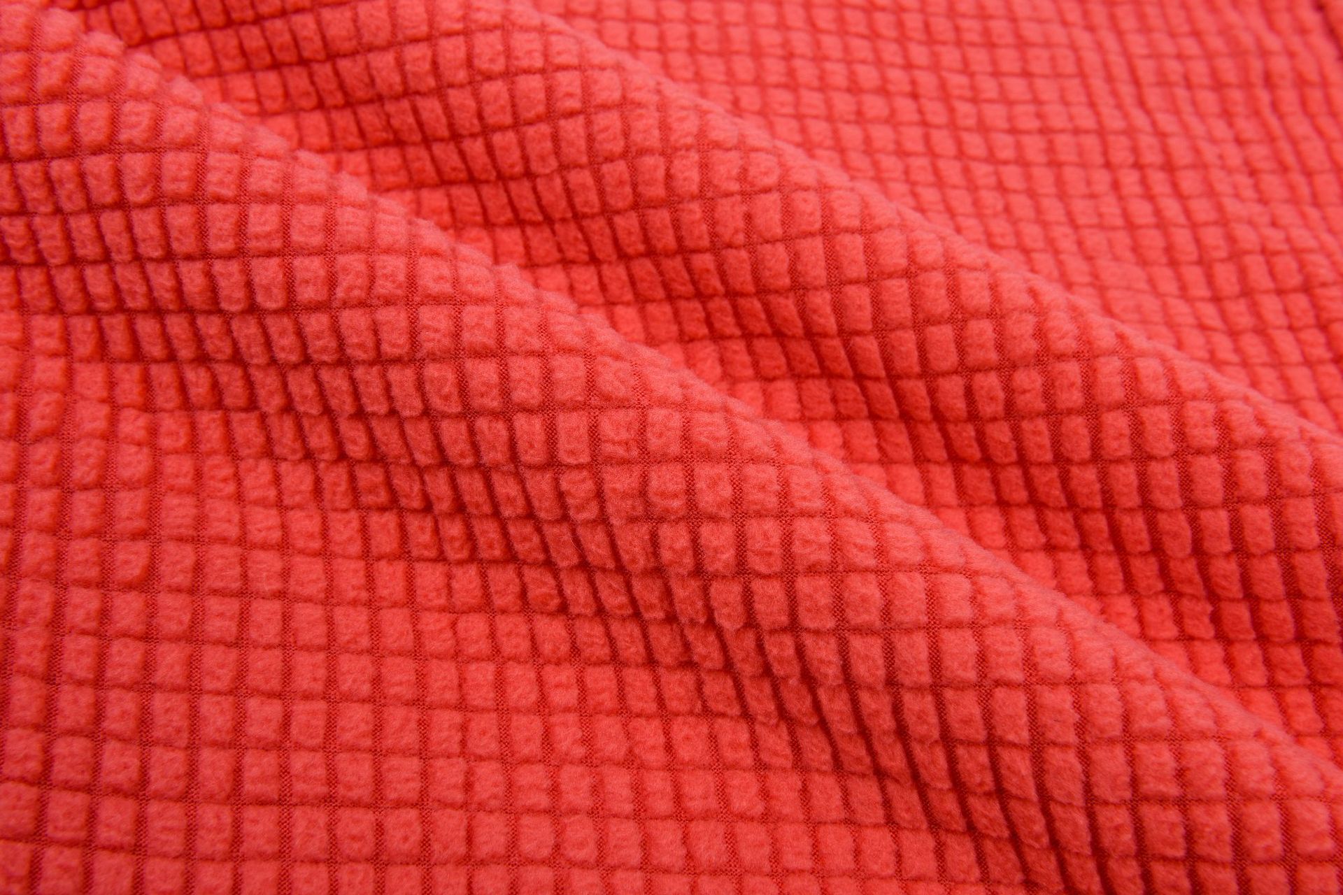 Picture of in stock pineapple plaid fleece sofa cover fabric wholesale waffle corn grain plaid jacquard flannel fabric