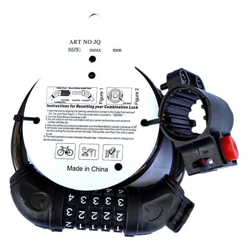 Hero Hero Mountain Bike Five-digit Code Lock Bicycle Lock Wire Chain Lock Riding Equipment Accessories