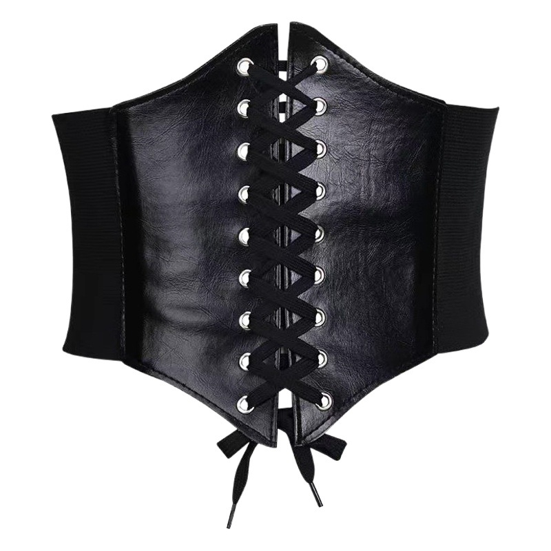 Black Women's Palace-Style Body-Shaping Straps, Wide Girdle, Slimming Look, Super Loose Tight Girdle, European and American Style Loose Tight Belt