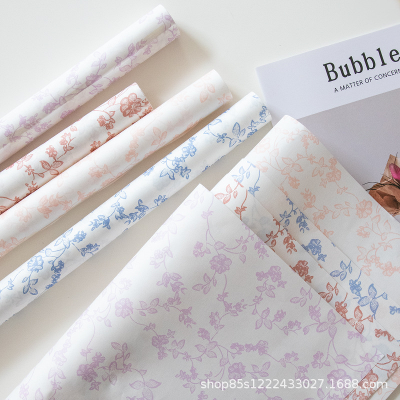 Zhuo Fiber Flower Materials, Floral Art, Kapok Paper Packaging Materials, Flower Wrapping Paper, Fresh Gift Pattern Flower Wrapping Paper