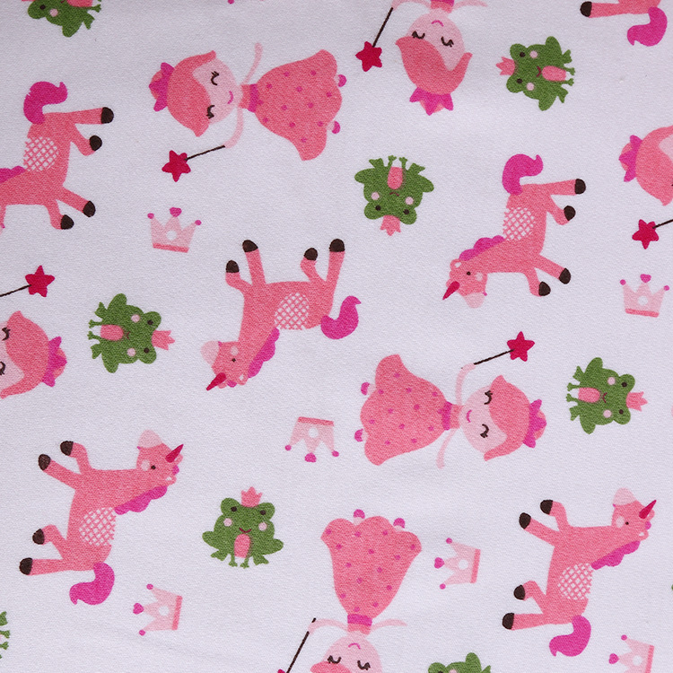 Picture of 40s Cartoon Knitted Printed Fabric in stock Supply Cotton Wool Fabric Cotton Printed Composite Bamboo Fiber Diaphragm Pad