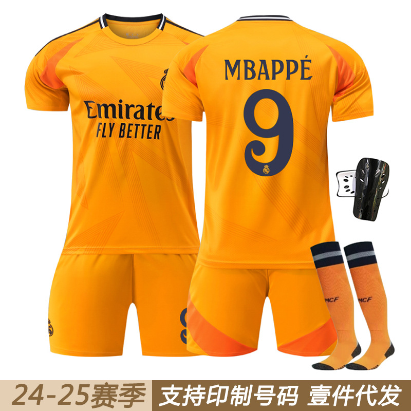 2425 Real Madrid away uniform 9 Mbappe 7 Vini Ronaldo 5 Bellingham 15 Gurer 8 football uniform suit