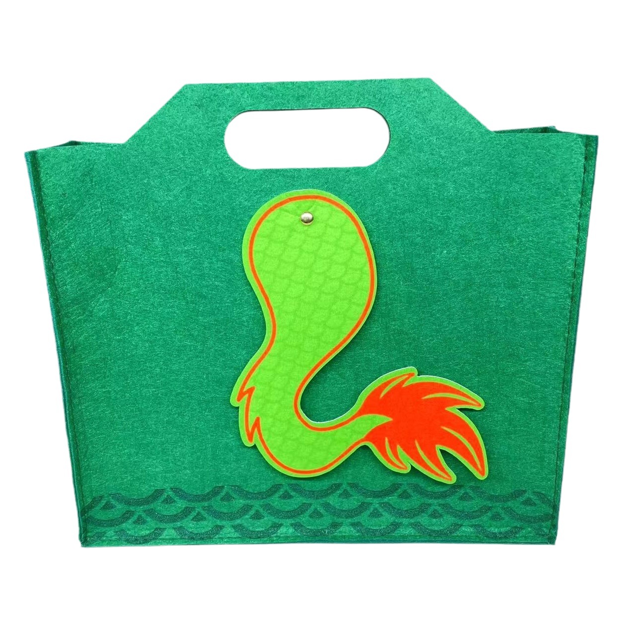 Dragon Boat Festival Double-Sided Dragon Boat Creative Felt Bag Rice Dumpling Gift Box Handmade Large-Capacity Tote Bag Dragon Boat Festival Cultural and Creative
