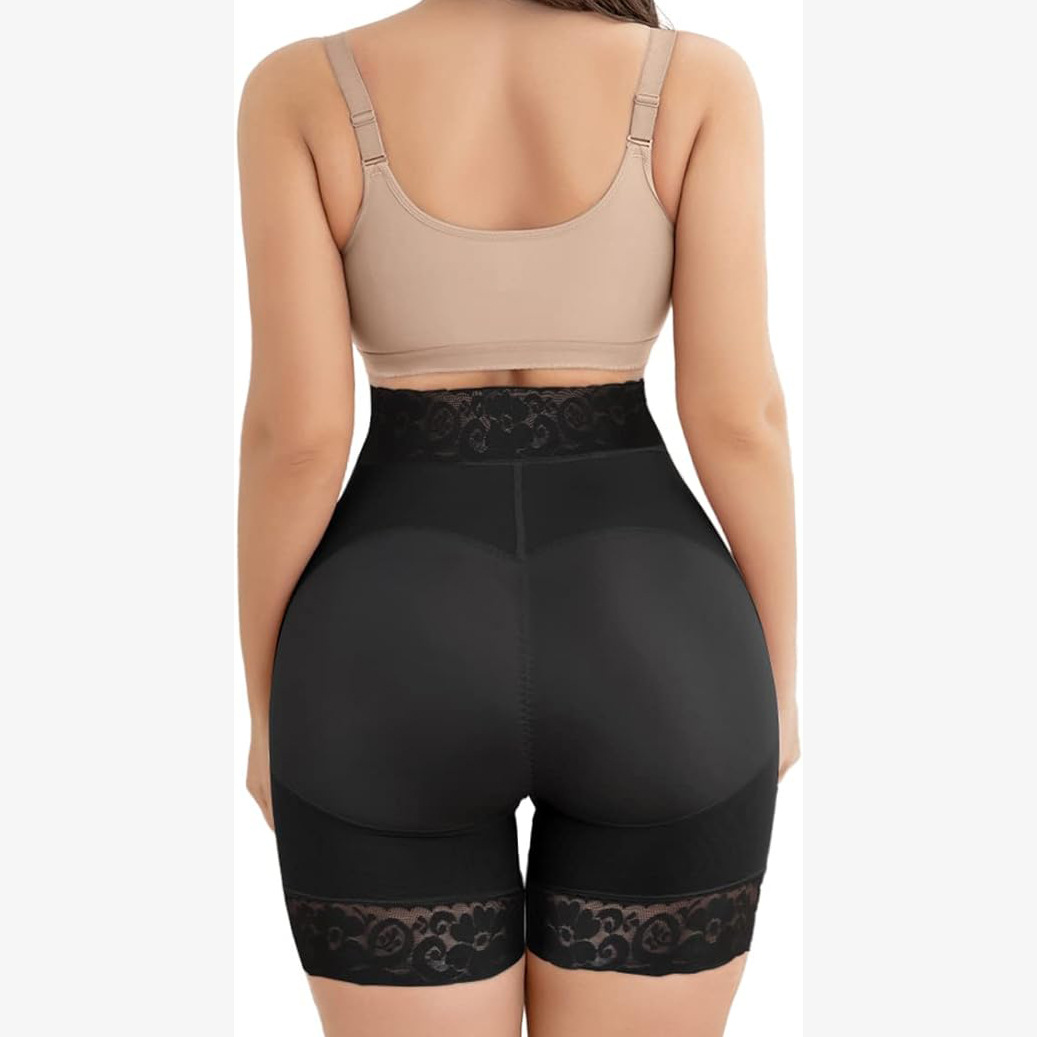 Picture of Cross-border Europe and the United States high waist belly pants lace crotch hip pants row buckle full hip waist crotch body plastic pants