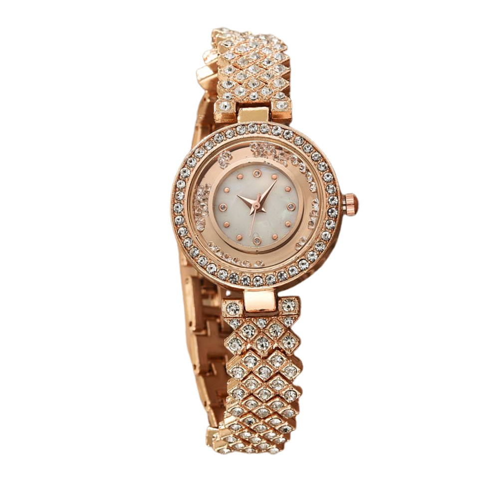 Picture of New Fashion Round Full Diamond Watch Women's Small Dial Small Fragrant Style Full Diamond Chain Bracelet Watch