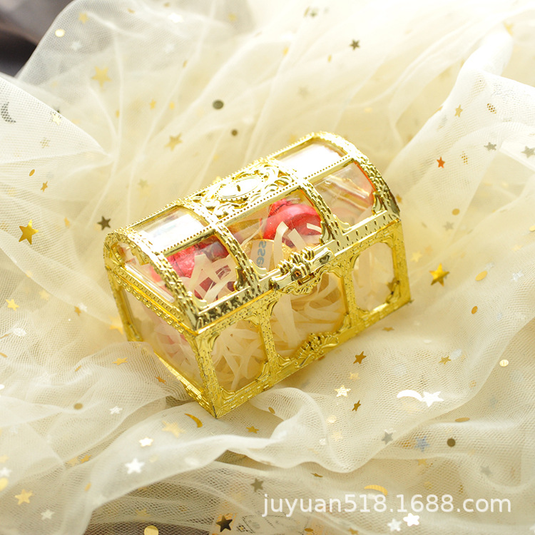 European Wedding Supplies Personality Creative Candy Box Retro Treasure Box DIY Storage Box Candy Box Accompanying Gift