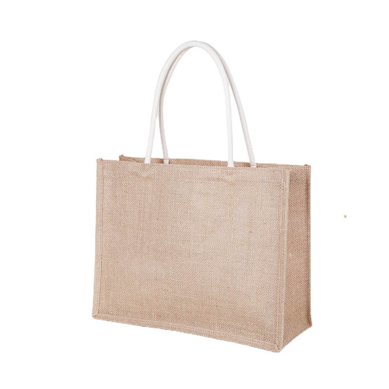 Picture of Linen bag gift bag custom jute portable vintage coated linen bag linen cotton and linen handbag custom logo