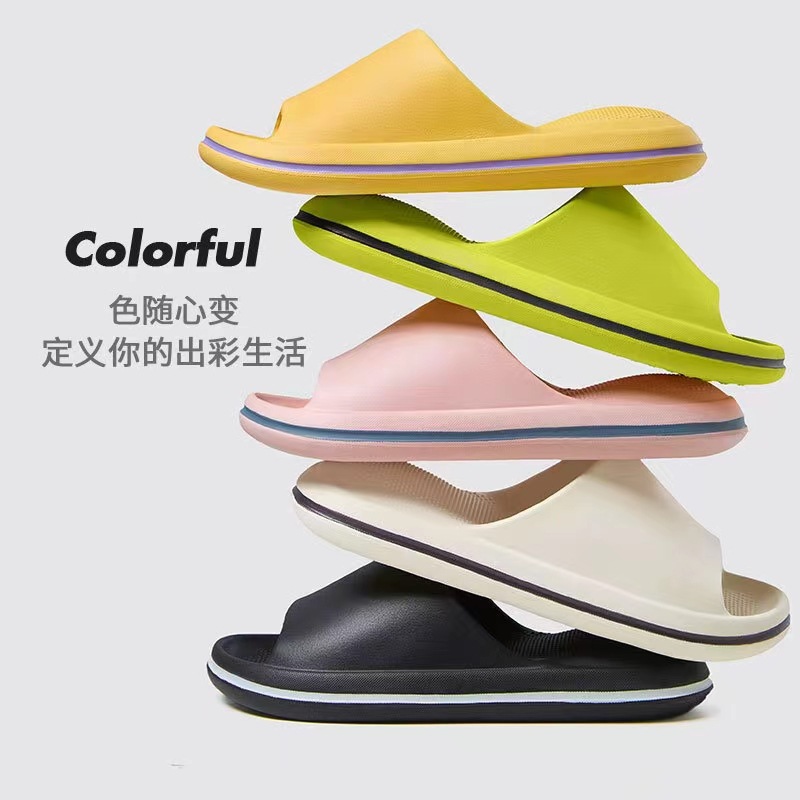 Thickened bottom air cushion summer couple's home indoor drooping slippers women's wholesale soft bottom summer slippers deodorant