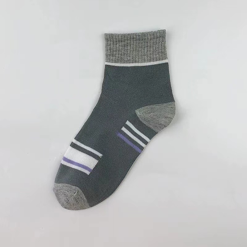 Picture of Socks Men's Mid-tube Socks Spring and Autumn Sports Sweat-absorbent Deodorant Socks Spring and Summer Thin Color-matching Striped Sports Socks