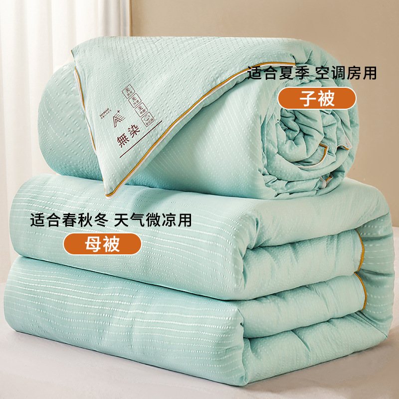Picture of Quilt winter quilt thickened warm quilt soybean fiber quilt two-in-one zipper twin letter quilt core