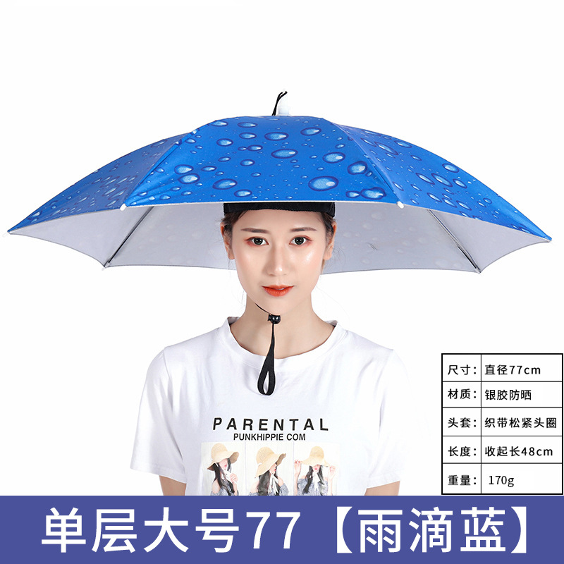 Picture of Large wholesale double-layer wind-resistant sturdy umbrella cap large folding dual-use sturdy sunshade umbrella custom advertising