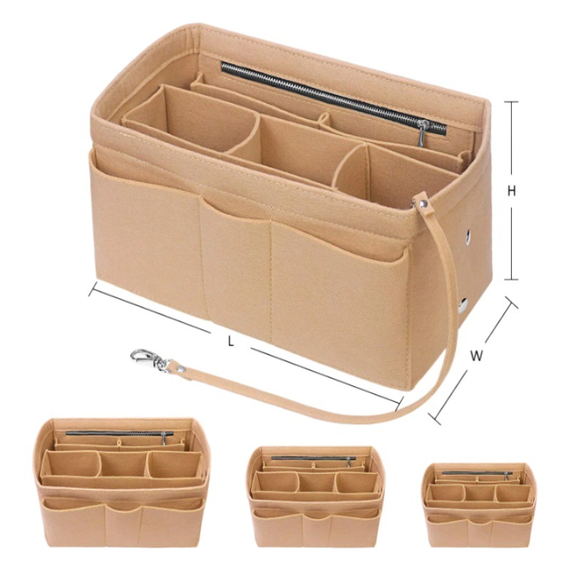 Cross-border supply felt cosmetic bag New Large Capacity Storage finishing makeup liner bag fashion simple bag