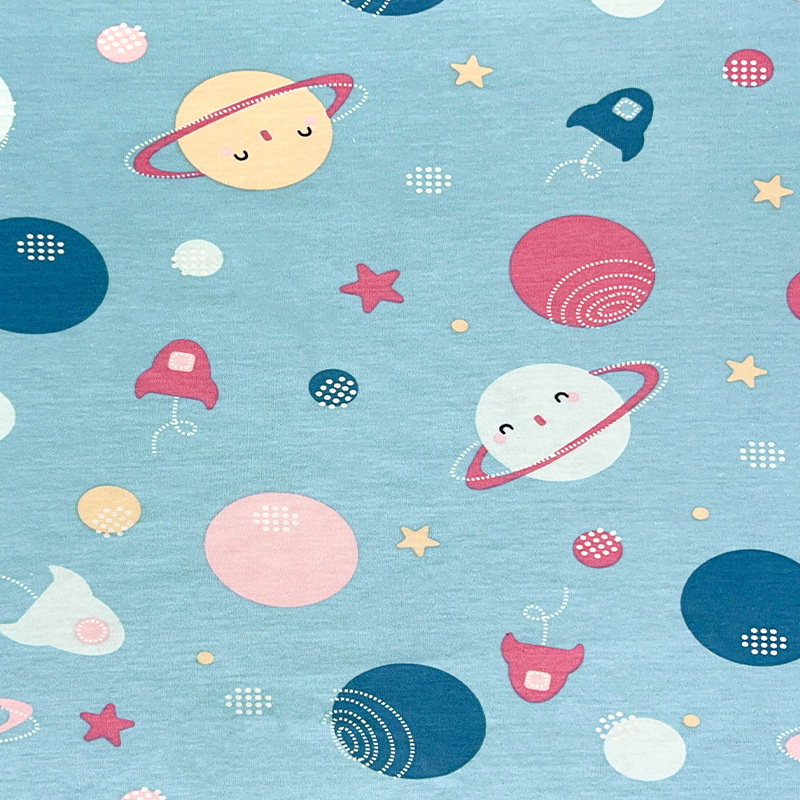 Picture of Baby Fabric 40S Cotton Printed Cotton Wool Knitted Double-sided Fabric Fabric Home Clothes Baby Clothes Fabric