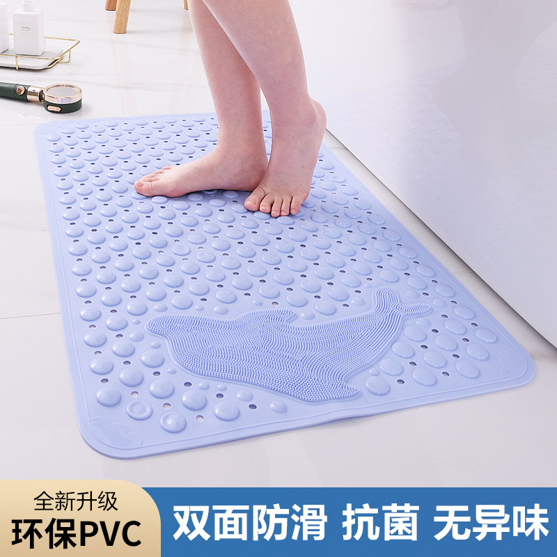 Picture of Bathroom Non-Slip Mat, Bathroom Bath Mat, Shower Room Waterproof Anti-Fall Foot Mat, Household Toilet Floor Mat with Suction Cup