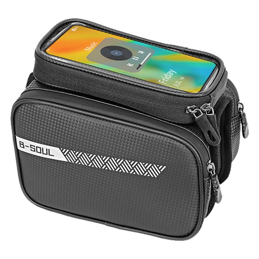 Bicycle bag front beam bag mountain bike bag mobile phone bag upper tube bag waterproof saddle bag riding equipment accessories