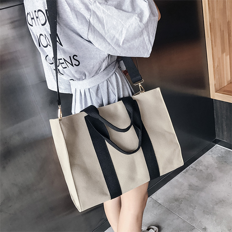 Picture of Canvas Bag Fashion Shopping Portable Cotton Bag Advertising Bag Corporate Three-Dimensional Environmentally Friendly Crossbody Printed Gift