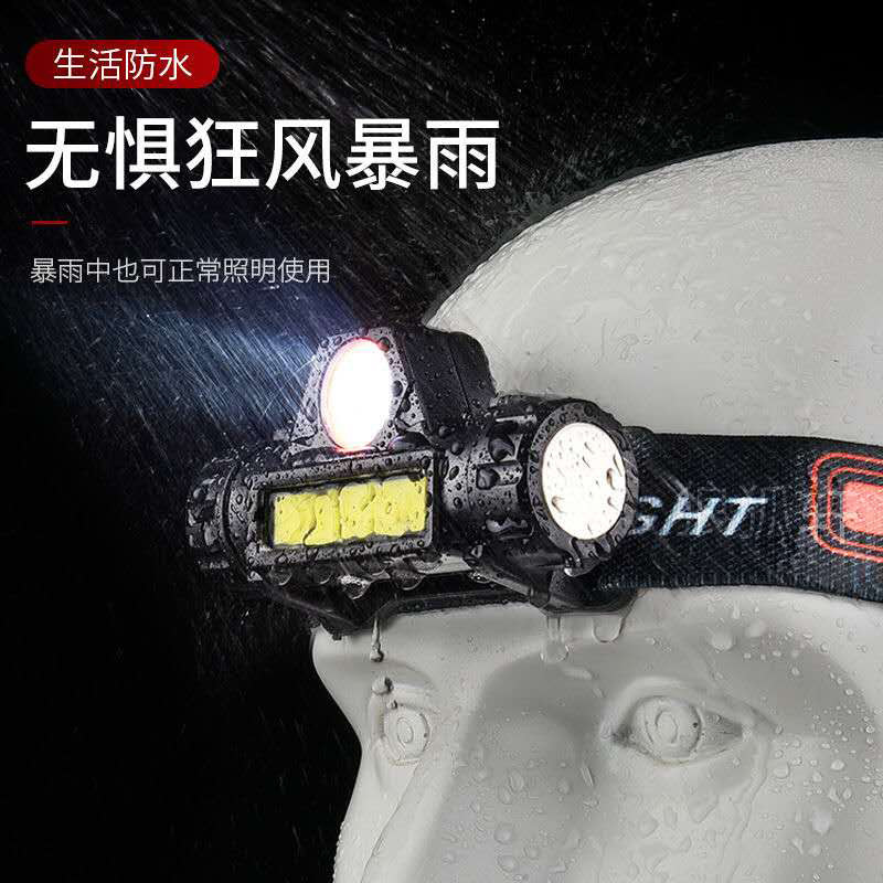 Picture of Cross-Border Led Headlight, Outdoor Rechargeable Headlight, Strong Light Flashlight, Magnet Night Fishing Light, Outdoor High-Brightness Lighting