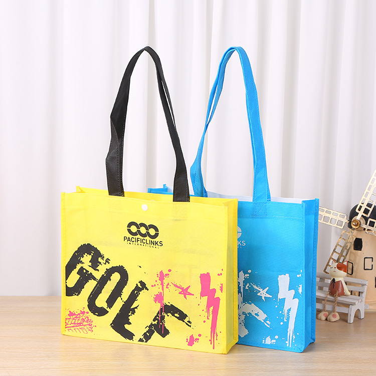 Portable Film Bag Color Printing Supermarket Shopping Advertising Bag rpet Li Xin Cloth pla Fully Degradable Non-woven Bag