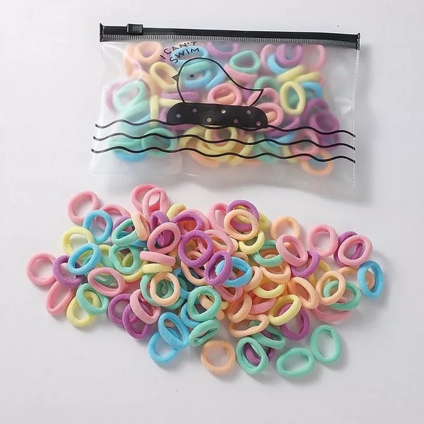 Picture of South Korea small size hair band baby towel ring does not hurt hair rubber band Girl's colorful cute hair tie children's hair accessories