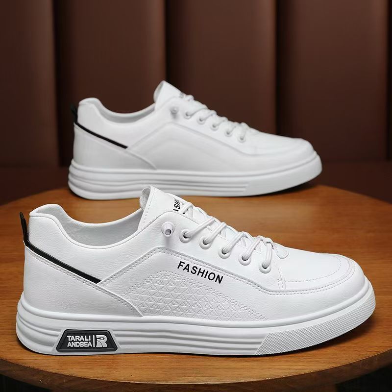 Men's Shoes 2025 Summer New Trendy Versatile Breathable White Shoes Lightweight Soft Sole Casual Student Sneakers for Men