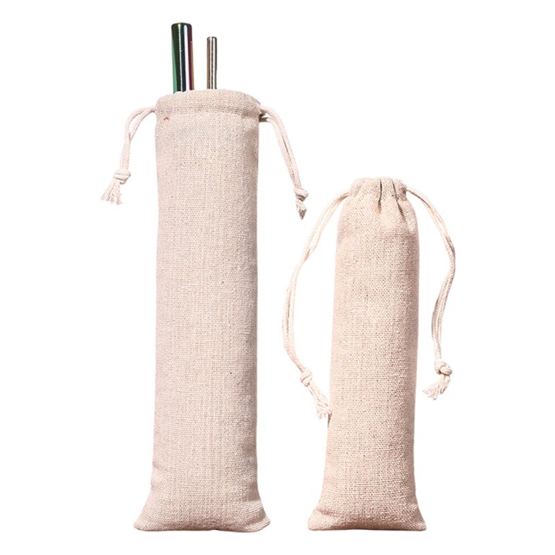 Printed cotton bag flat lock edge