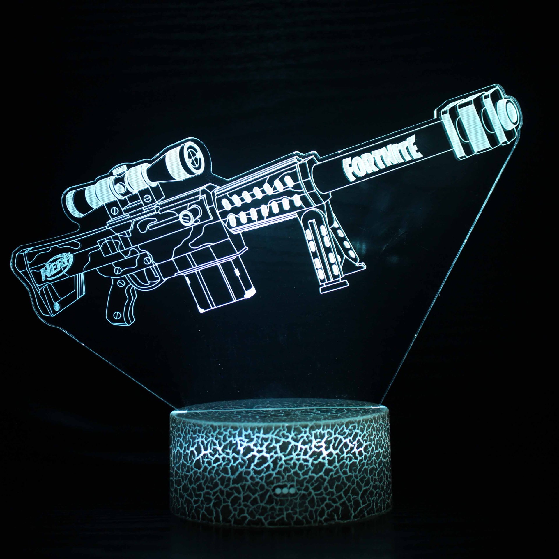 Picture of Kaixing Cross-border Exclusive Fortress Night Game Series 3D Nightlight LED Colorful Touch Remote Control Creative Table Lamp