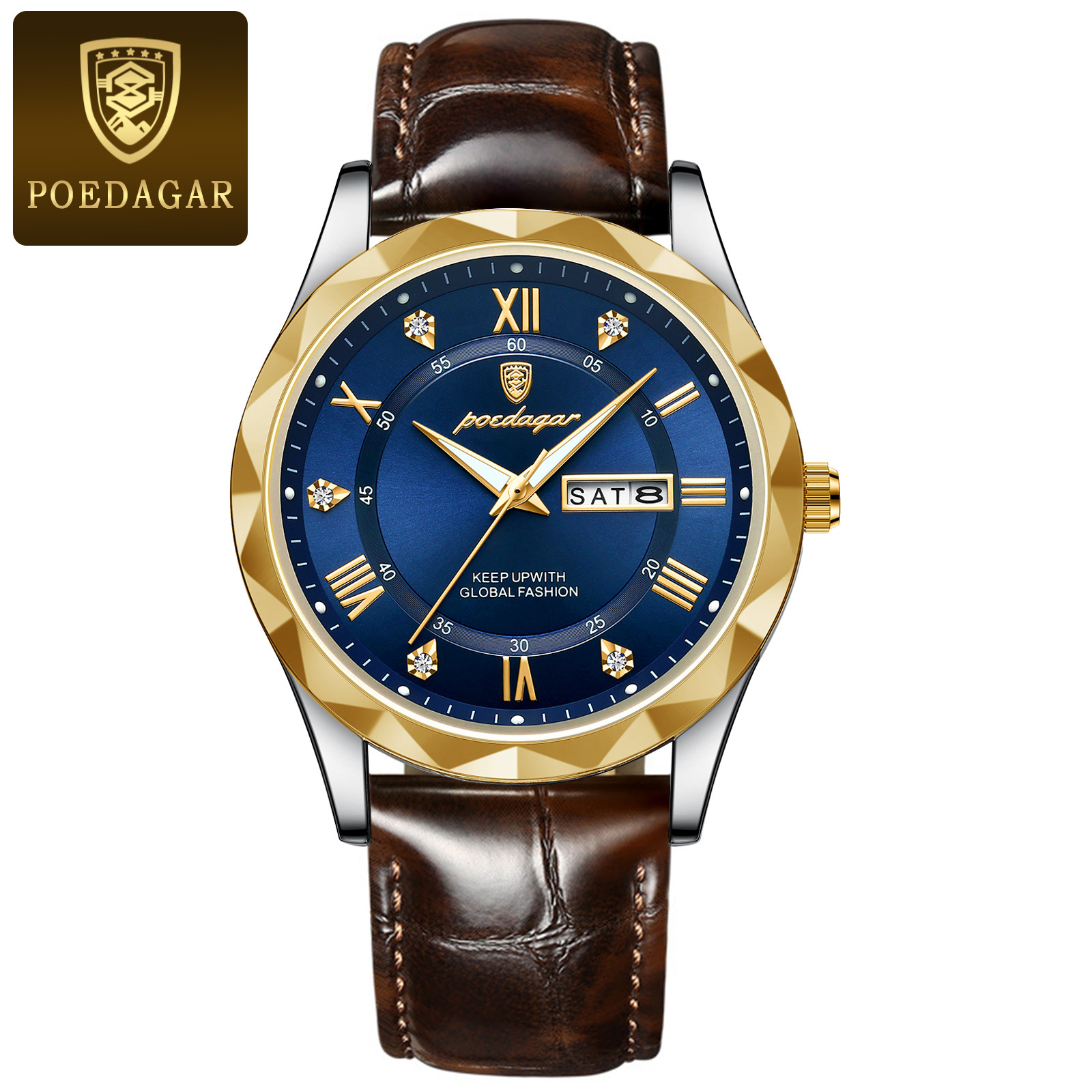 Picture of Swiss brand waterproof luminous new men's watch belt quartz watch live foreign trade explosions a generation of hair