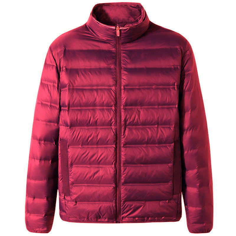 Picture of Fat Man Lightweight Down Cotton-padded Coat Men's Lightweight Thin Plus Size Plus Size 100.00kg Fat Man Down Cotton-padded Coat Fashionable