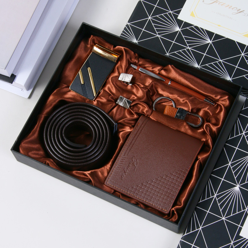 Picture of Cross-Border High-End Gift Business Suit Valentine's Day Gift Keychain Pen Cufflinks Wallet Belt Opening Souvenir
