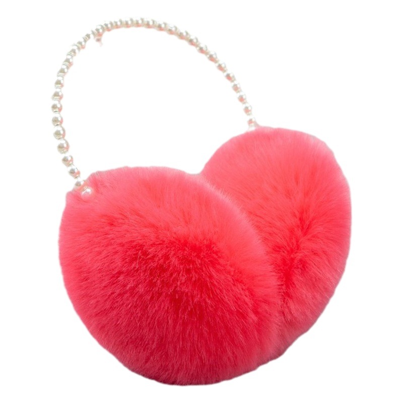 Pearl Earmuffs, Earmuffs, Plush Imitation Rabbit Fur Earmuffs, Men's Warm Bags, Cute Women's Winter Furry Warm Earmuffs, Ear Bags