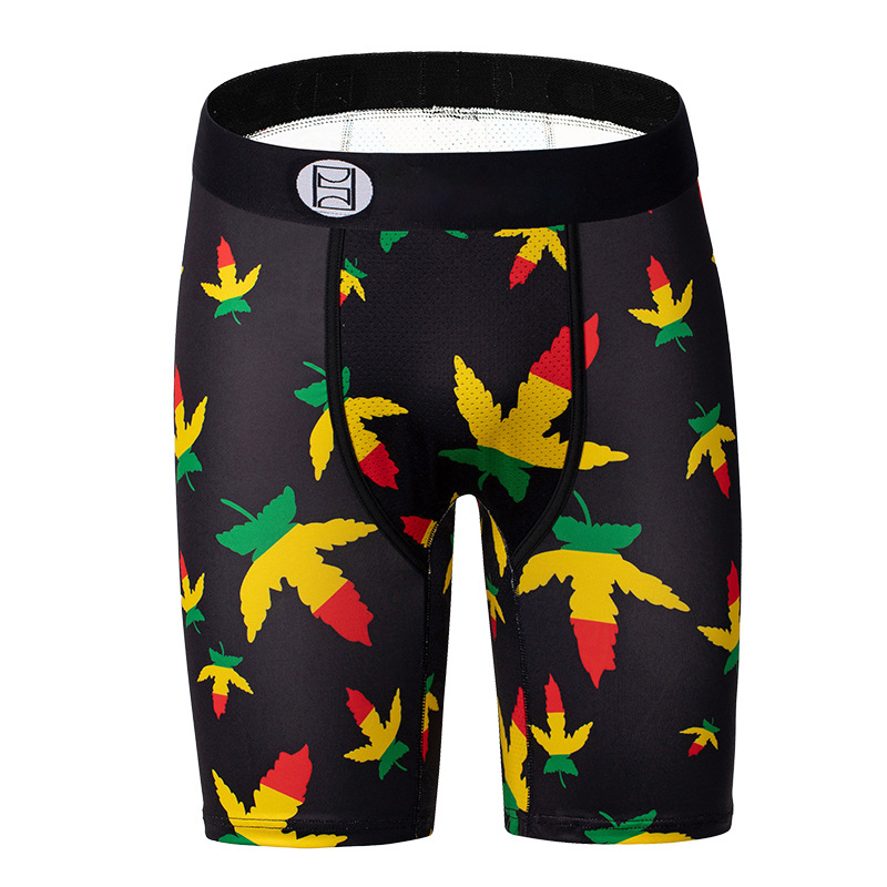 Picture of Men's Underwear Cartoon Print Men's Quick-Drying Boxer Briefs Sports Underwear Fitness Extended Underwear Men's Wholesale