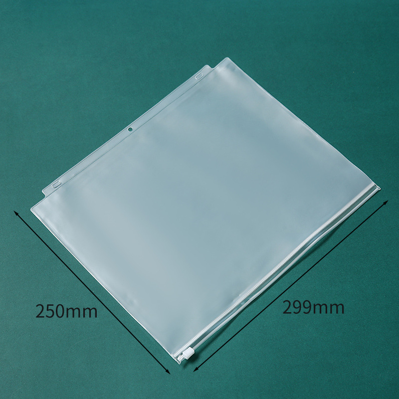 Picture of A5A6A7B5A4 book 6-hole loose-leaf notebook zipper bag bill Hand Book PVC storage bag clip chain pencil case