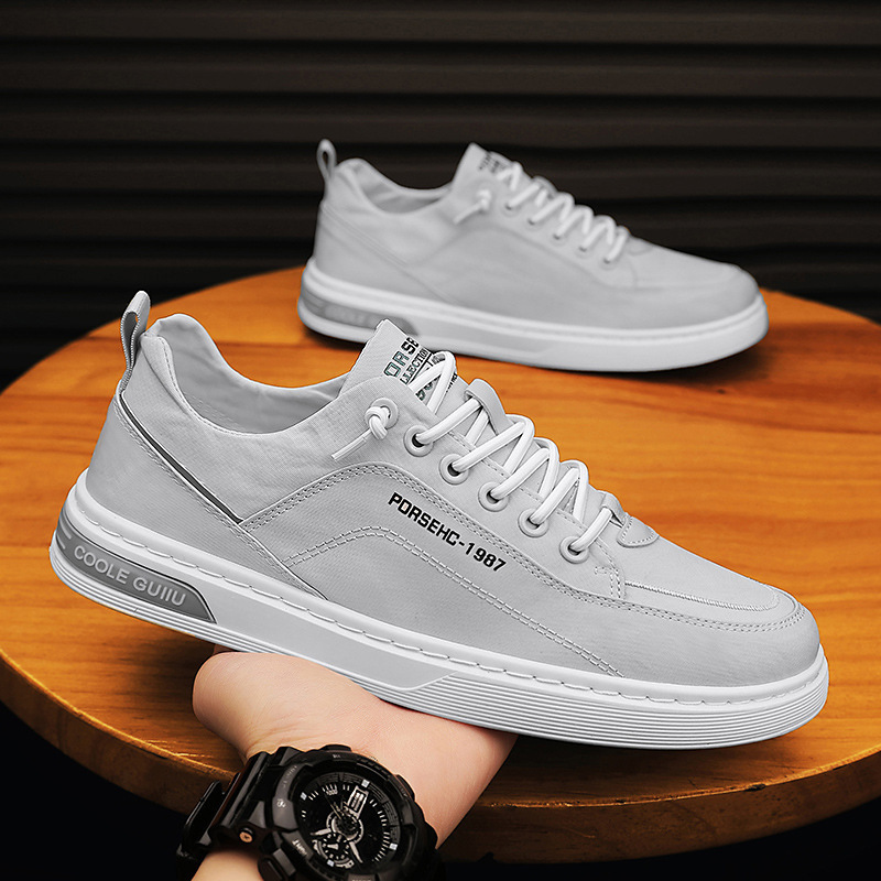 Men's Shoes Autum Breathable 2025 New Thin Anti-Odor Sports Casual Canvas Slip-On Flat Shoes Work Trendy Shoes