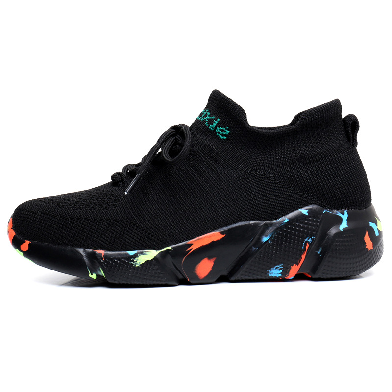 Picture of Cross-border sneaker shoes for men and women spring and autumn breathable fly woven elastic socks shoes knitted soft bottom socks running shoes
