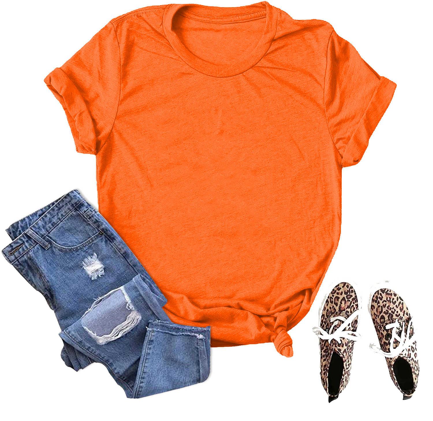 Picture of Spot wholesale foreign trade cross-border solid color blank loose large size T-shirt short sleeve men and women with Amazon wish