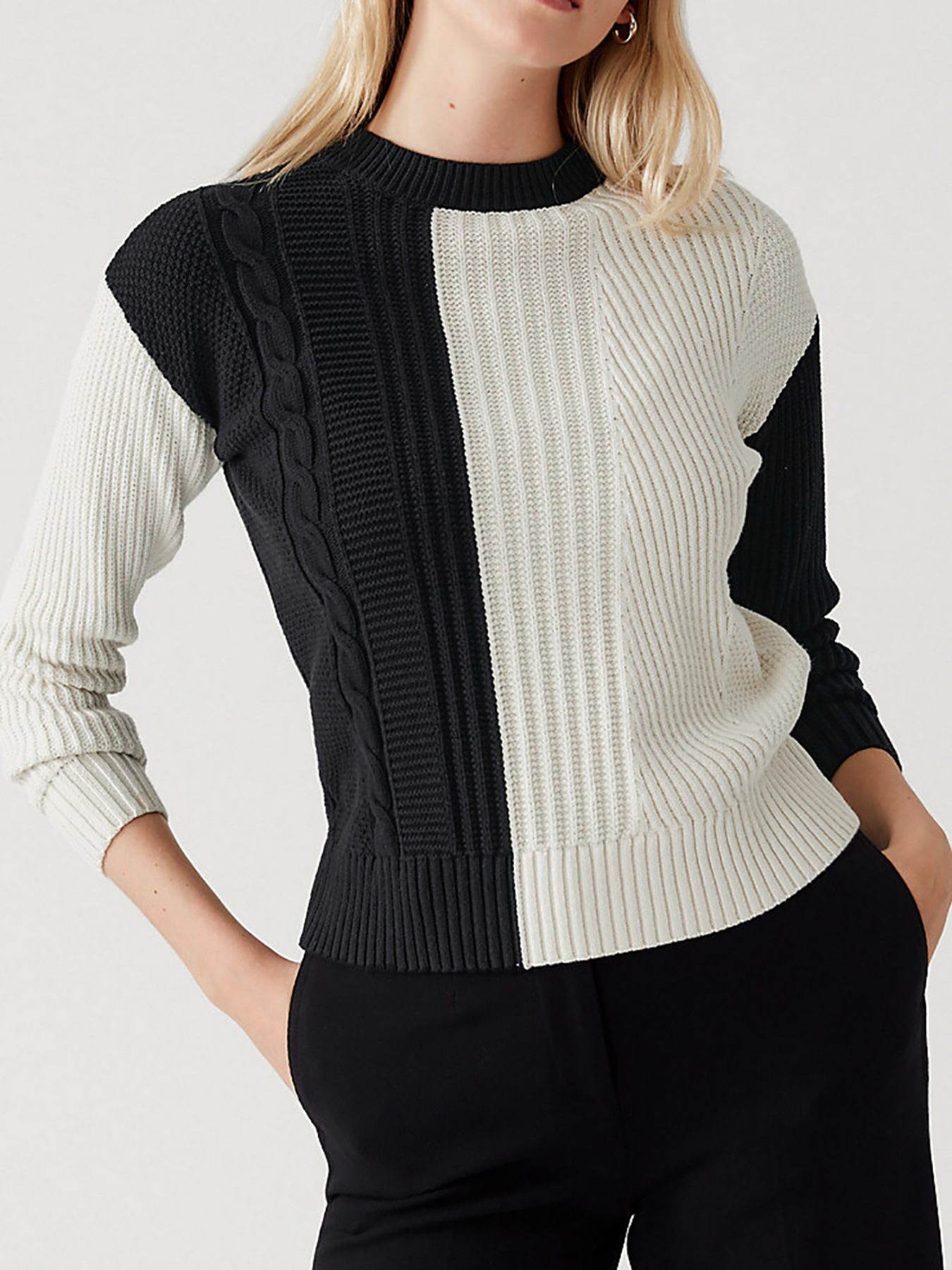 Foreign Trade Cross-border Europe and America Amazon Source Women's Sweater Crewneck Long Sleeve Twist
