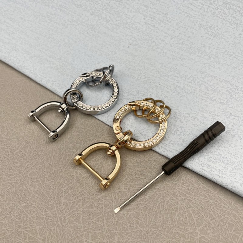 Picture of Diamond-Encrusted Creative Car Keychain with Anti-Lost Phone Number Plate Exquisite Key Chain Key Ring Jewelry Factory Wholesale