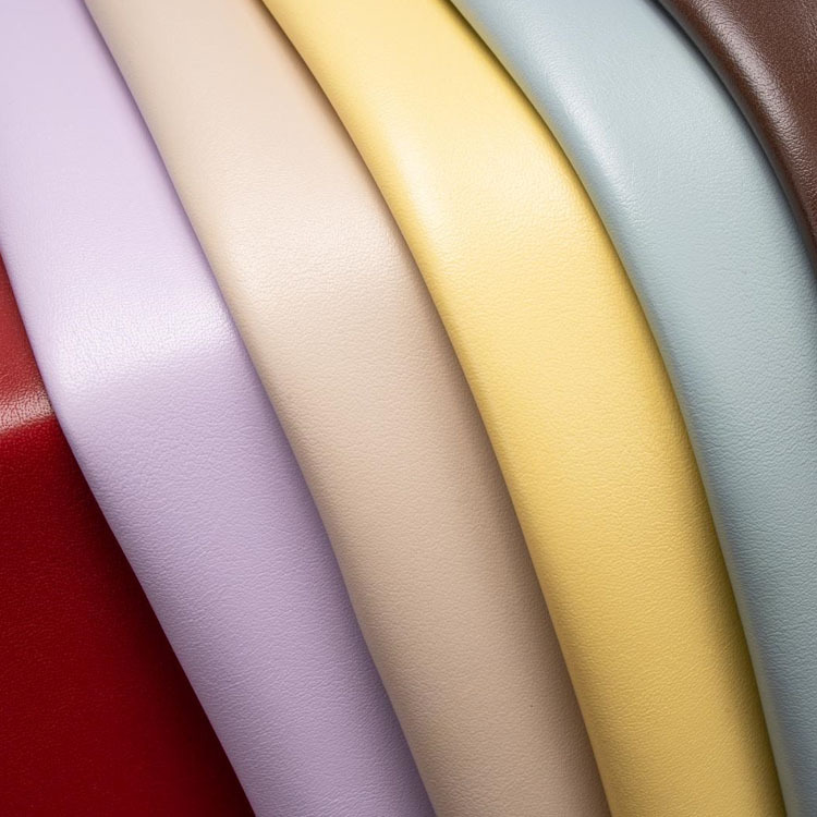 Picture of Environmentally Friendly Spot Wholesale 1.5mm Back Coated Sheep Grain Thick Leather Fine Grain Pvc Leather Imitation Microfiber Flat Bag Leather